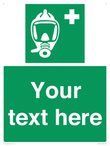 Custom sign safe condition Emergency escape breathing device